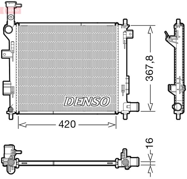 DENSO DRM43005 Soğutma Sistemi Su Soğutucu & Parçaları - KIA PICANTO II (TA) uyumlu