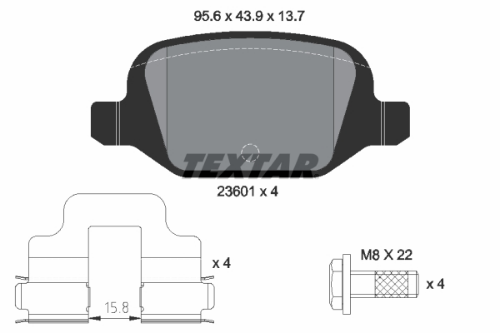TEXTAR 2360102 Fren Sistemleri Fren Balatası - FIAT PANDA (169_) uyumlu