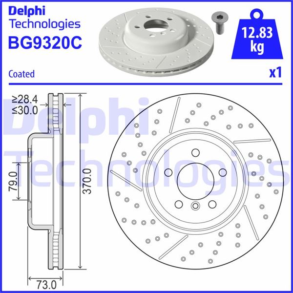 DELPHI BG9320C Fren Sistemleri Fren Diski - BMW 1 (F20) uyumlu