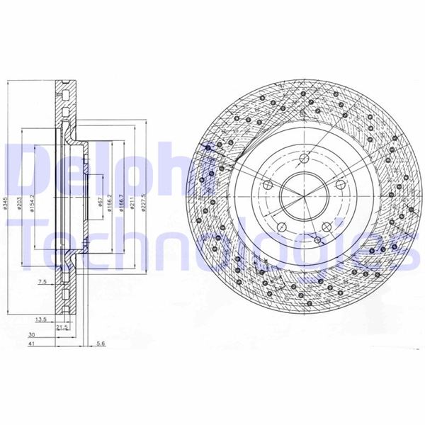 DELPHI BG9876 Fren Sistemleri Fren Diski - MERCEDES-BENZ CLK (C208) uyumlu