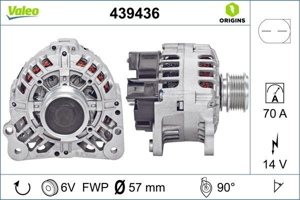 VALEO 439436 Elektrik Sistemi Alternatör - AUDI A3 (8L1) uyumlu