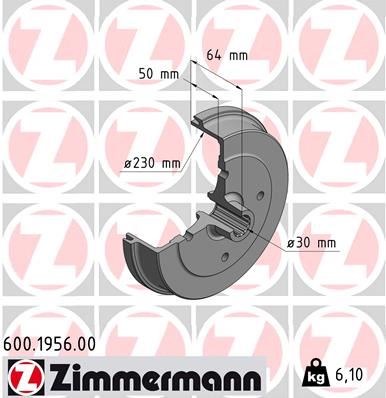ZIMMERMANN 600.1956.00 Fren Sistemleri Fren Kampanası - VW KAEFER uyumlu