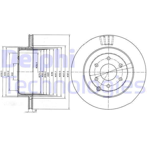 DELPHI BG4174 Fren Sistemleri Fren Diski - NISSAN PATHFINDER III (R51) uyumlu