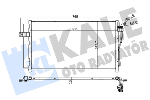 KALE OTO RADYATÖR 386300 İklimlendirme Sistemi Klima Radyatörü - HYUNDAI ACCENT III (MC) uyumlu