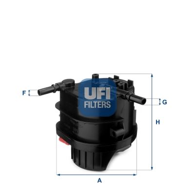 UFI 24.015.00 Yakıt Sistemi Yakıt Filtresi - PEUGEOT 206 Van uyumlu