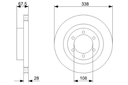 BOSCH 0 986 479 304 Fren Sistemleri Fren Diski - TOYOTA LAND CRUISER PRADO (_J12_) uyumlu