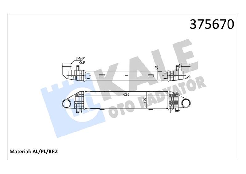 KALE OTO RADYATÖR 375670 Motor Turbo Radyatörü - MERCEDES-BENZ C-SERISI T-Model (S204) uyumlu