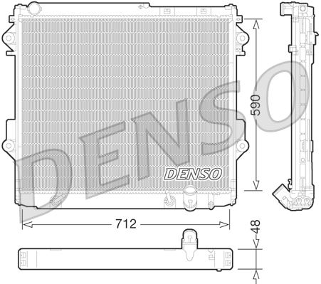 DENSO DRM50075 Soğutma Sistemi Su Soğutucu & Parçaları - TOYOTA LAND CRUISER 200 (_J2_) uyumlu