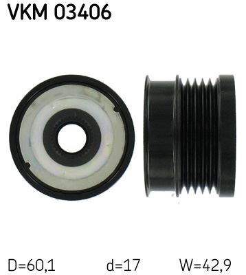 SKF VKM 03406 Elektrik Sistemi Alternatör - SAAB 9-3 (YS3F, E79, D79, D75) uyumlu
