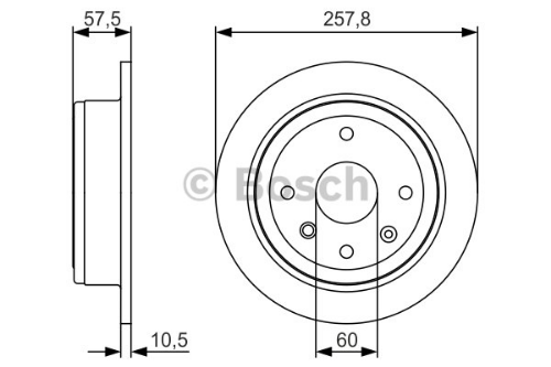 BOSCH 0 986 479 S08 Fren Sistemleri Fren Diski - CHEVROLET LACETTI Station wagon (J200) uyumlu