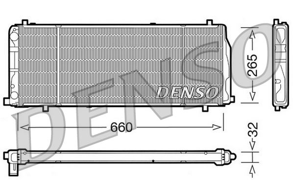 DENSO DRM02004 Soğutma Sistemi Su Soğutucu & Parçaları - AUDI 100 C2 Sedan (431, 433, 434) uyumlu
