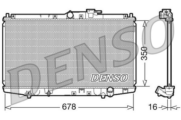 DENSO DRM40021 Soğutma Sistemi Su Soğutucu & Parçaları - HONDA ACCORD VI (CK, CG, CH, CF, CL) uyumlu