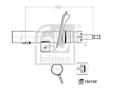 FEBI BILSTEIN 194169 Süspansiyon Sistemi Amortisör - CITROËN BERLINGO / BERLINGO FIRST Kasa/büyük limuzin (M_) uyumlu