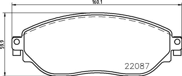 BREMBO P 59 082 Fren Sistemleri Fren Balatası - RENAULT TRAFIC III Panelvan/Van (FG_) uyumlu