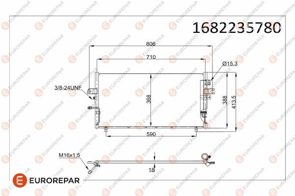 EUROREPAR 1682235780 İklimlendirme Sistemi Klima Radyatörü - NISSAN MAXIMA / MAXIMA QX IV (A32) uyumlu