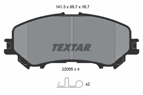 TEXTAR 2206503 Fren Sistemleri Fren Balatası - NISSAN QASHQAI II (J11, J11_) uyumlu