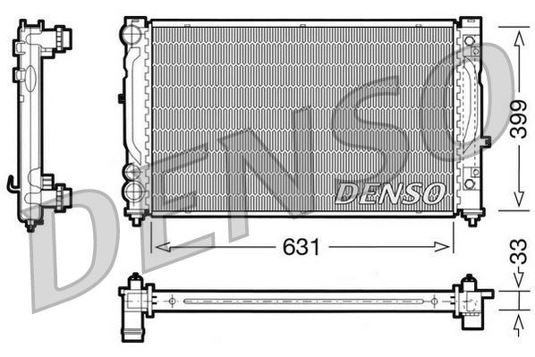 DENSO DRM02030 Soğutma Sistemi Su Soğutucu & Parçaları - AUDI A4 B5 (8D2) uyumlu