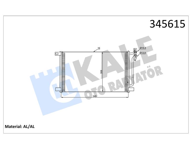 KALE OTO RADYATÖR 345615 İklimlendirme Sistemi Klima Radyatörü - BMW 3 (E46) uyumlu