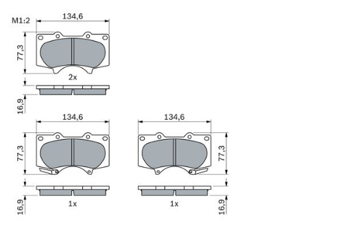 BOSCH 0 986 494 153 Fren Sistemleri Fren Balatası - TOYOTA LAND CRUISER PRADO (_J15_) uyumlu