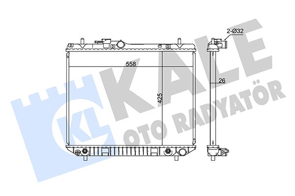 KALE OTO RADYATÖR 355600 Soğutma Sistemi Su Soğutucu & Parçaları - DAIHATSU TERIOS (J1_) uyumlu