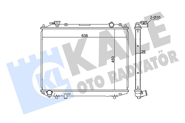 KALE OTO RADYATÖR 356200 Soğutma Sistemi Su Soğutucu & Parçaları - FORD RANGER (ET) uyumlu