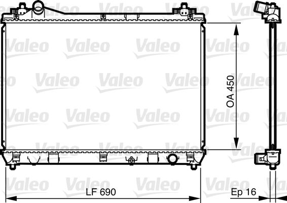 VALEO 735433 Soğutma Sistemi Su Soğutucu & Parçaları - SUZUKI GRAND VITARA II (JT, TE, TD) uyumlu