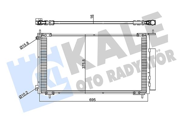 KALE OTO RADYATÖR 380400 İklimlendirme Sistemi Klima Radyatörü - HONDA CR-V II (RD_) uyumlu