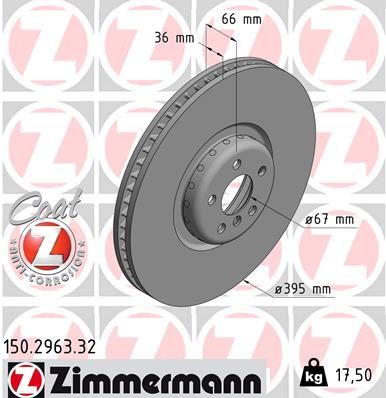 ZIMMERMANN 150.2963.32 Fren Sistemleri Fren Diski - BMW 7 (G11, G12) uyumlu