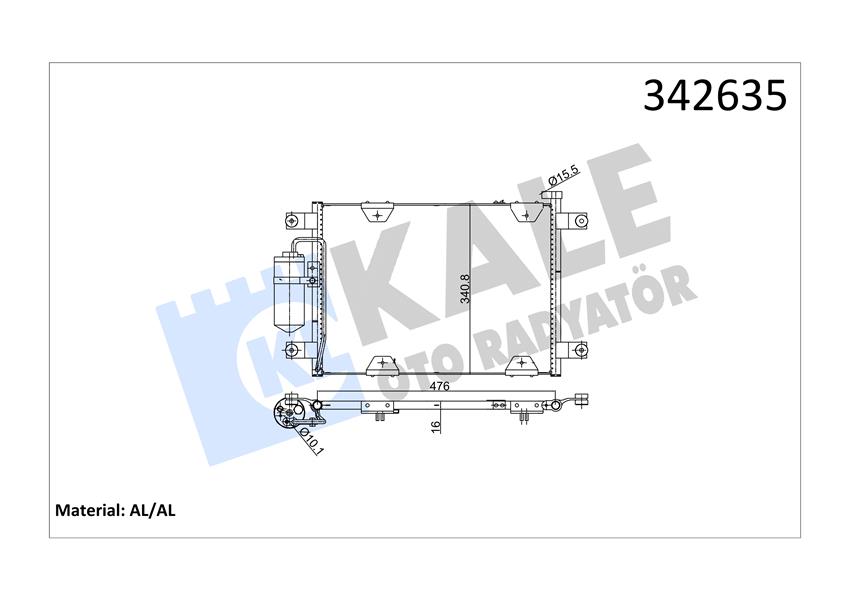 KALE OTO RADYATÖR 342635 İklimlendirme Sistemi Klima Radyatörü - SUZUKI GRAND VITARA I (FT, HT) uyumlu