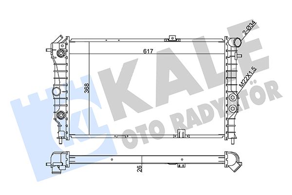 KALE OTO RADYATÖR 351955 Soğutma Sistemi Su Soğutucu & Parçaları - OPEL VECTRA A Hatchback (J89) uyumlu