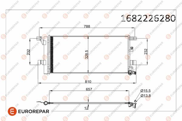 EUROREPAR 1682226280 İklimlendirme Sistemi Klima Radyatörü - AUDI A4 B9 (8W2, 8WC) uyumlu