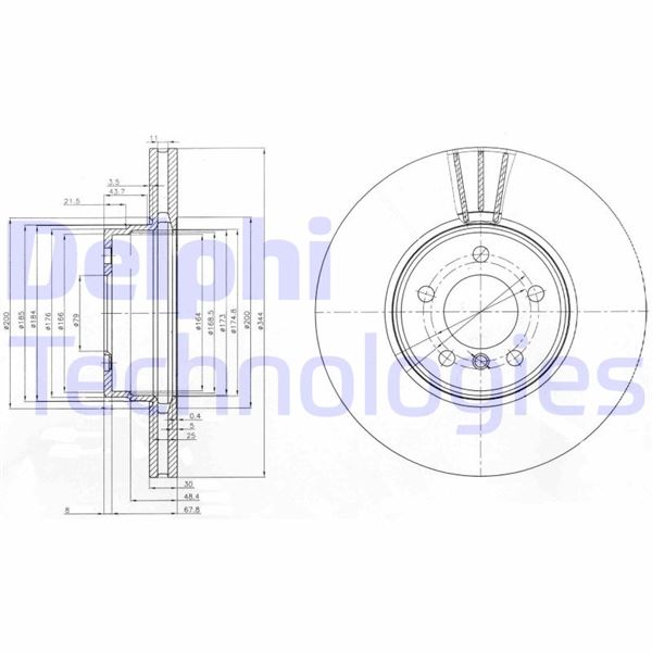 DELPHI BG9008C Fren Sistemleri Fren Diski - LAND ROVER RANGE ROVER III (L322) uyumlu