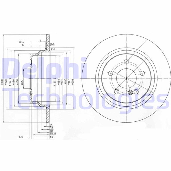 DELPHI BG3757 Fren Sistemleri Fren Diski - MERCEDES-BENZ CLS (C218) uyumlu