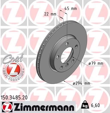 ZIMMERMANN 150.3485.20 Fren Sistemleri Fren Diski - MINI MINI COUNTRYMAN (R60) uyumlu