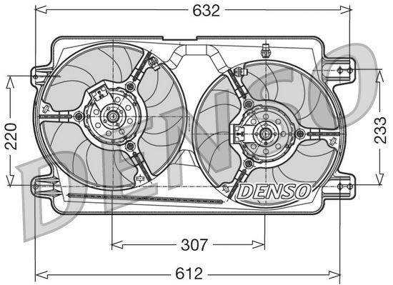 DENSO DER01018 Soğutma Sistemi Fan - LANCIA KAPPA (838_) uyumlu