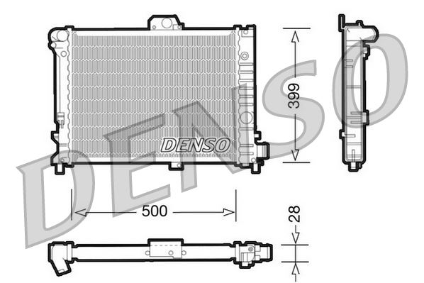 DENSO DRM25005 Soğutma Sistemi Su Soğutucu & Parçaları - SAAB 9000 Hatchback uyumlu