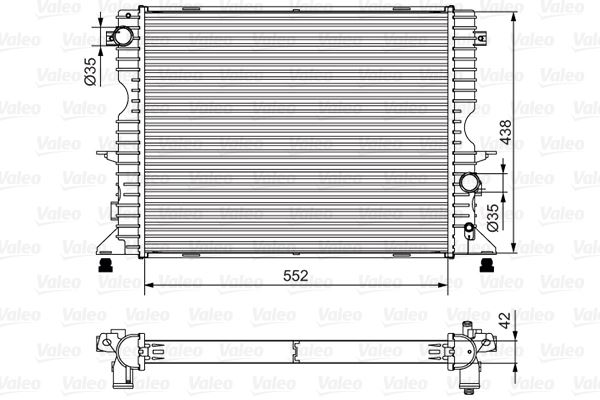 VALEO 701545 Soğutma Sistemi Su Soğutucu & Parçaları - LAND ROVER DEFENDER Station Wagon (L316, L315) uyumlu