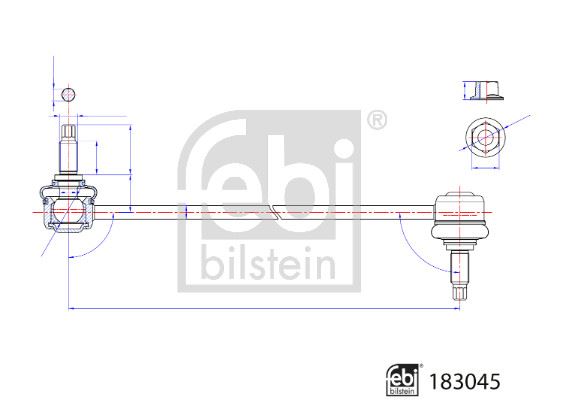 FEBI BILSTEIN 183045 Süspansiyon Sistemi Stabilizatör - HYUNDAI IONIQ (AE) uyumlu