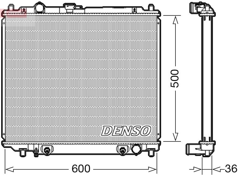DENSO DRM45003 Soğutma Sistemi Su Soğutucu & Parçaları - MITSUBISHI PAJERO II (V3_W, V2_W, V4_W, V5_W) uyumlu