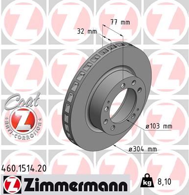ZIMMERMANN 460.1514.20 Fren Sistemleri Fren Diski - PORSCHE 944 uyumlu