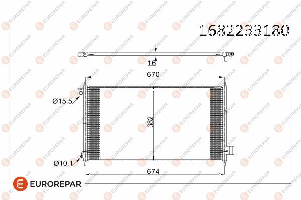 EUROREPAR 1682233180 İklimlendirme Sistemi Klima Radyatörü - HONDA ACCORD VII (CL, CN) uyumlu