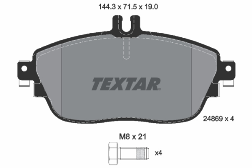 TEXTAR 2486901 Fren Sistemleri Fren Balatası - MERCEDES-BENZ B-SERISI Sports Tourer (W246, W242) uyumlu
