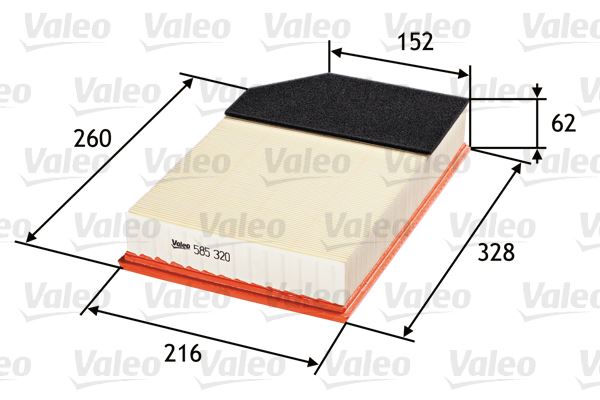 VALEO 585320 Motor Hava Filtresi - VOLVO XC90 I (275) uyumlu