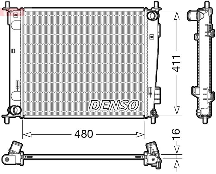 DENSO DRM43003 Soğutma Sistemi Su Soğutucu & Parçaları - KIA SOUL I (AM) uyumlu