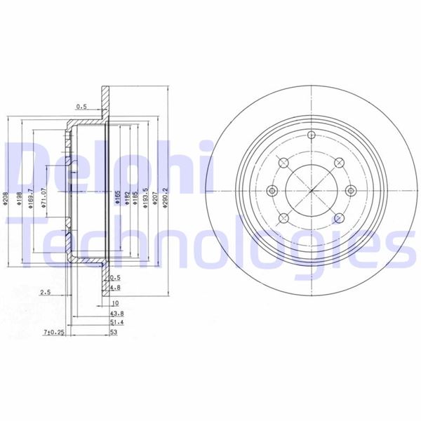 DELPHI BG2873 Fren Sistemleri Fren Diski - PEUGEOT 406 (8B) uyumlu