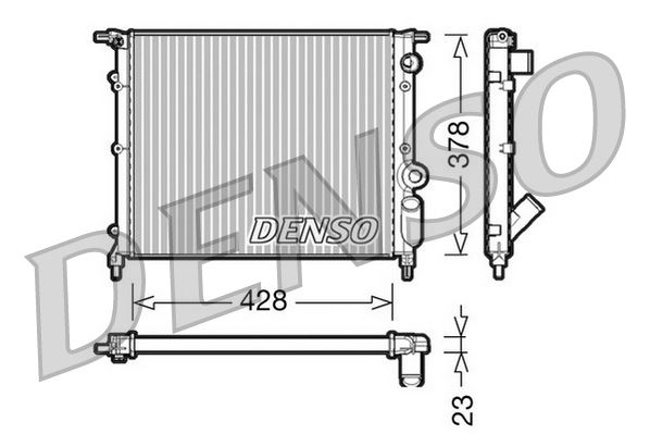 DENSO DRM23004 Soğutma Sistemi Su Soğutucu & Parçaları - RENAULT 19 I (B/C53_) uyumlu