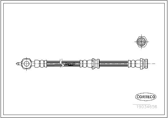 CORTECO 19034656 Fren Sistemleri Fren Hortumları - MAZDA 626 III Station Wagon (GV) uyumlu