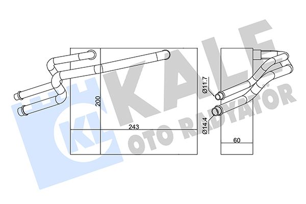 KALE OTO RADYATÖR 350060 İklimlendirme Sistemi Evaporatör - RENAULT KANGOO Express (FC0/1_) uyumlu