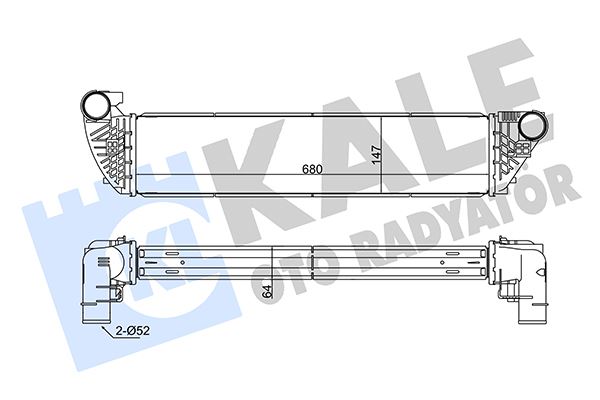 KALE OTO RADYATÖR 352260 Motor Turbo Radyatörü - RENAULT VEL SATIS (BJ0_) uyumlu