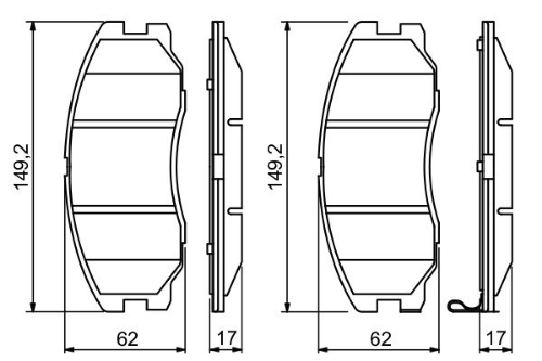 BOSCH 0 986 494 250 Fren Sistemleri Fren Balatası - OPEL ANTARA A (L07) uyumlu